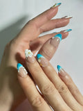Aqua Floral - Nailsnail