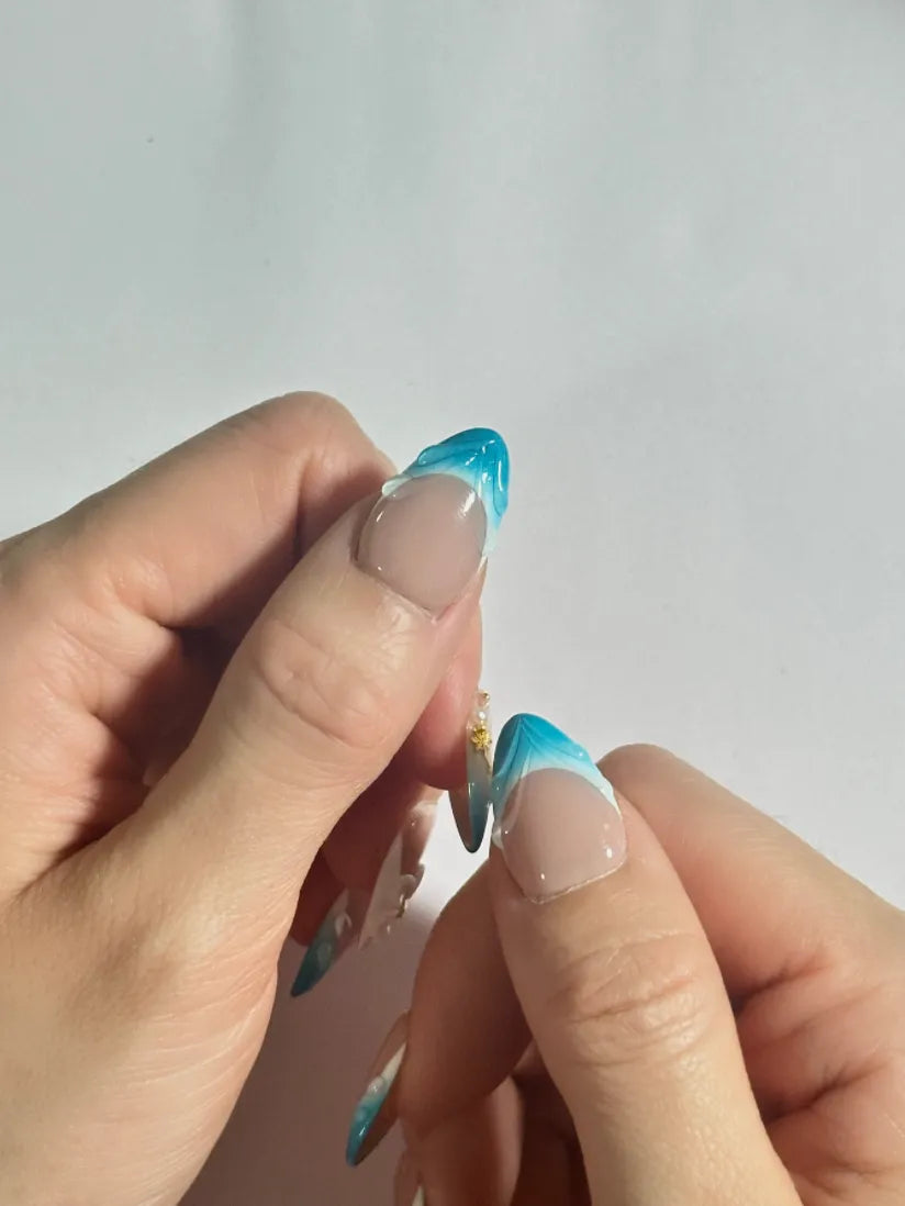 Aqua Floral - Nailsnail